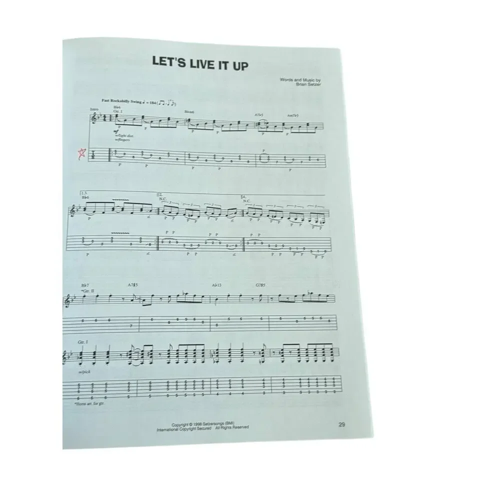 Brian Setzer‎ Orchestra Guitar Vocal Tablature Songbook Hal Leonard Jump Jive